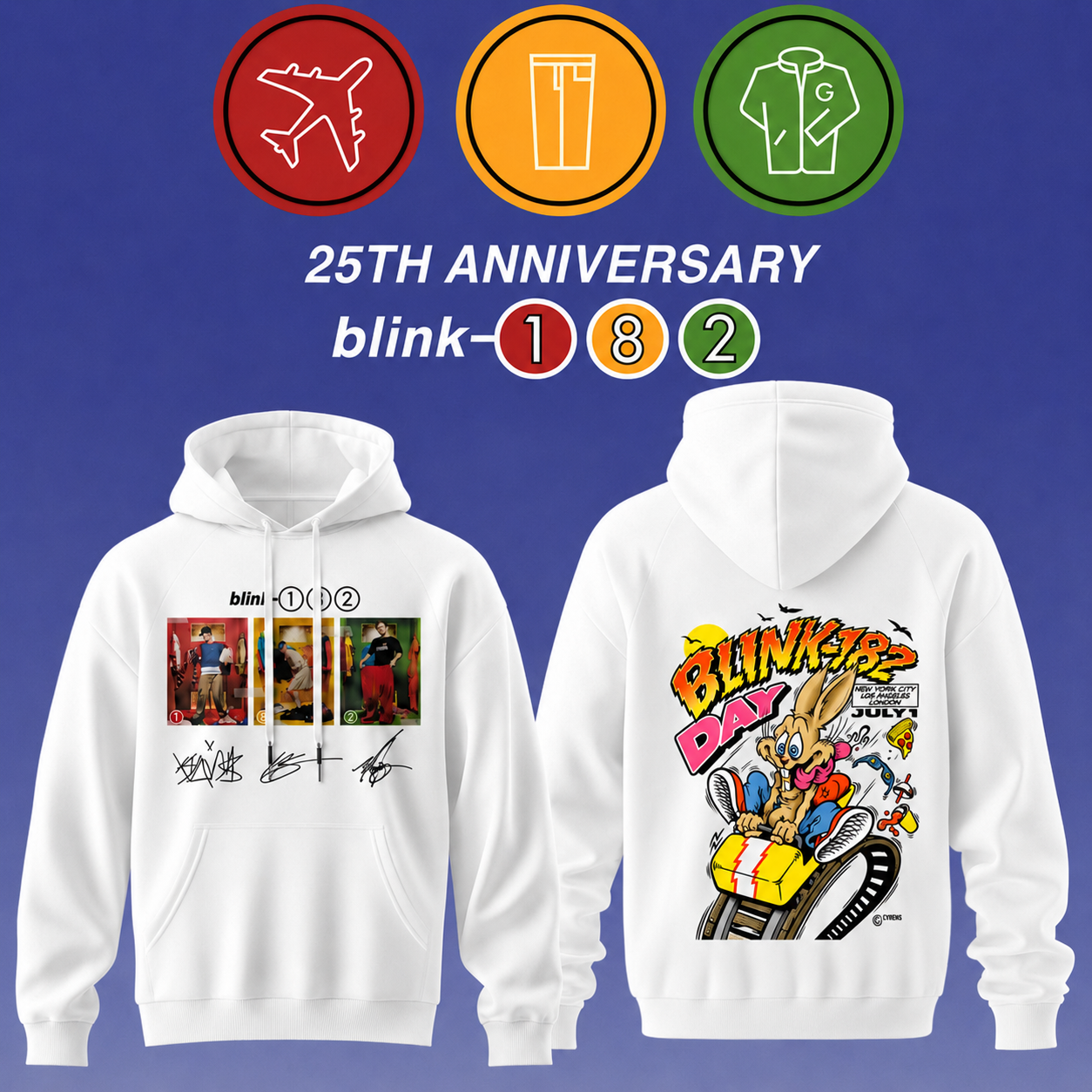 Blink-182 25th Anniversary Signature Collection – Limited Edition Hoodie