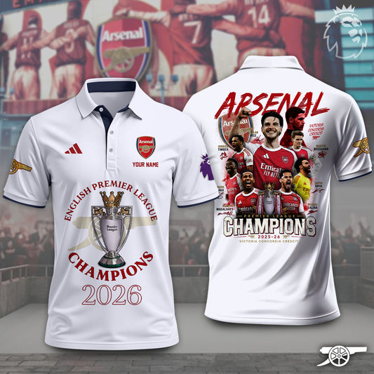 Arsenal F.C. – 2025–26 Premier League Champions Limited Edition Polo