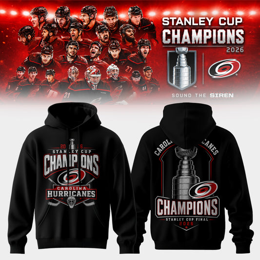 Carolina Hurricanes 2026 Stanley Cup Champions Hoodie