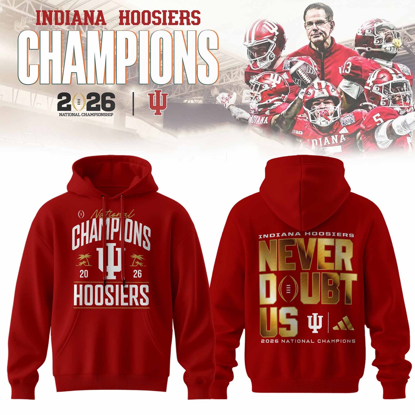 Indiana Hoosiers National Champions 2025/26 Hoodie