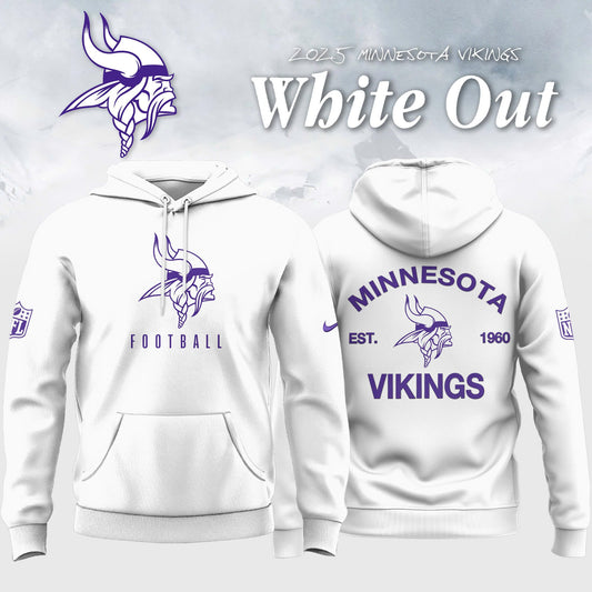 Minnesota Vikings 2026 White Out Limited Edition Hoodie V2