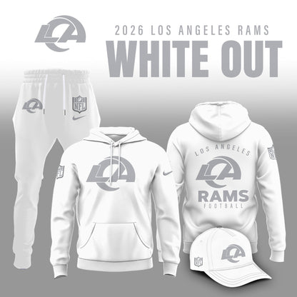 Los Angeles Rams 2026 White Out Limited Edition Hoodie