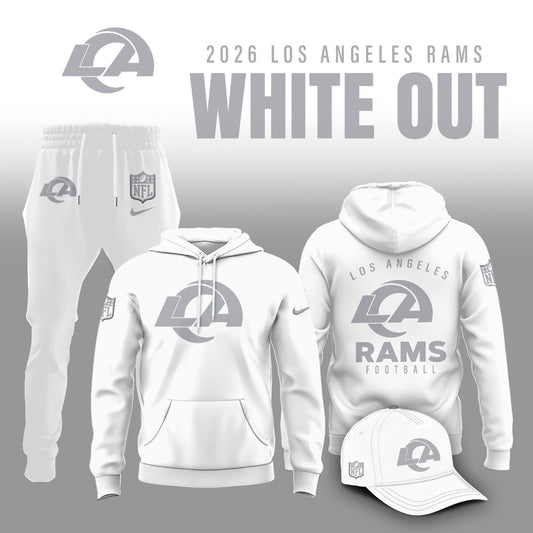 Los Angeles Rams 2026 White Out Limited Edition Hoodie