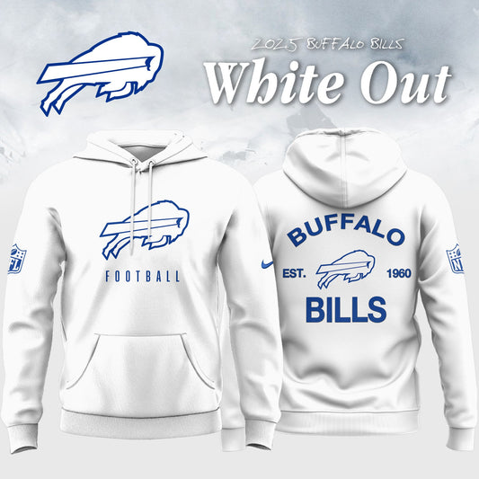 Buffalo Bills 2026 White Out Limited Edition Hoodie V2