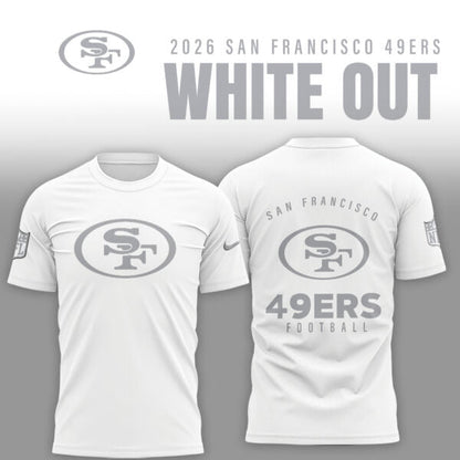 San Francisco 49ers 2026 White Out Limited Edition Shirt