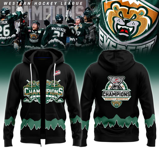 Everett Silvertips Champions Western Hockey League 2026 Ziphoodie Limited Edition
