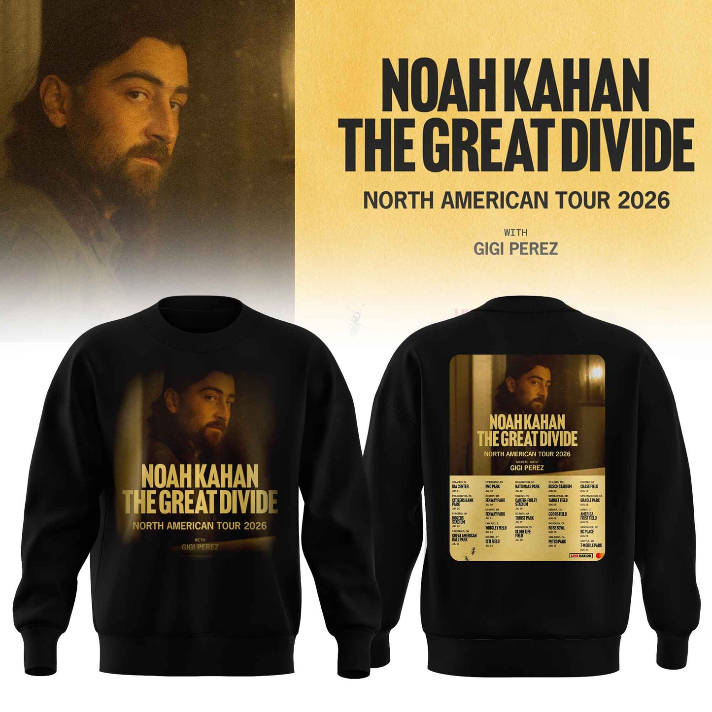 Noah Kahan “ The Great Divide Tour Merch Limited Sweater