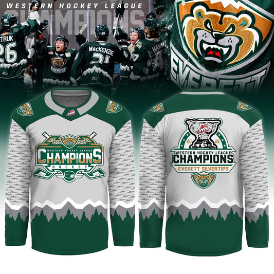 Everett Silvertips Champions Western Hockey League 2026 Jersey Limited Edition