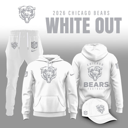 Chicago Bears 2026 White Out Limited Edition Hoodie