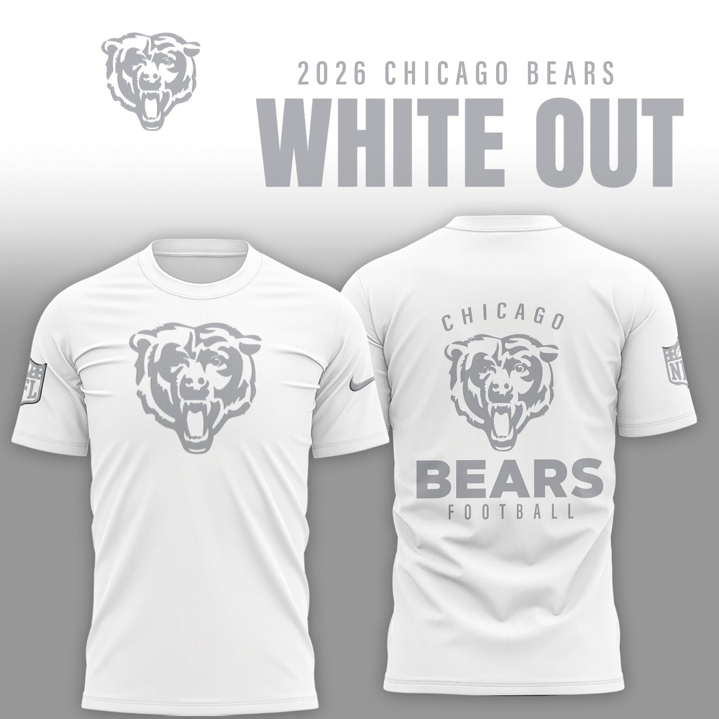 Chicago Bears 2026 White Out Limited Edition Shirt