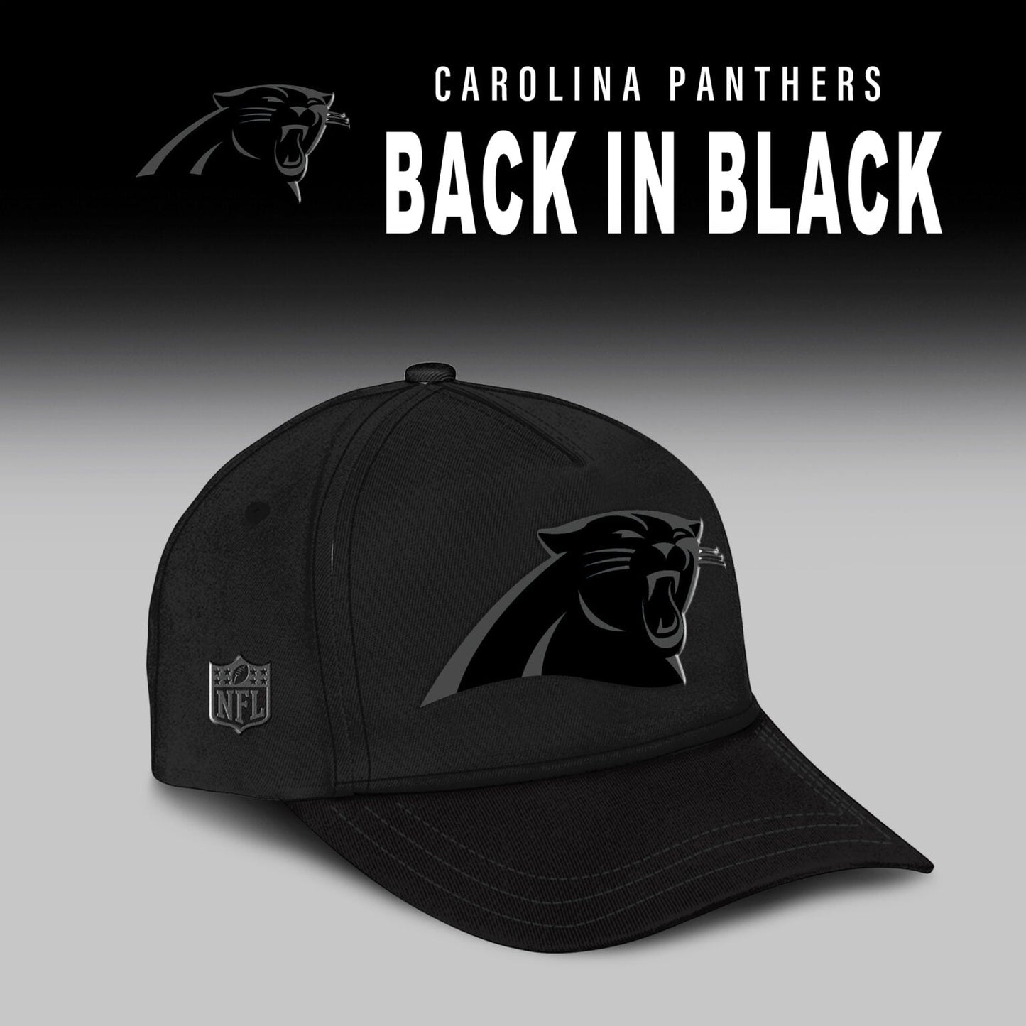 Carolina Panthers Back In Black Half Zip Hoodie