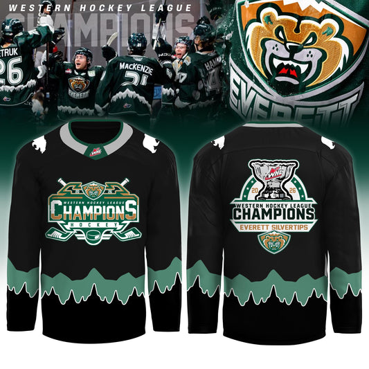 Everett Silvertips Champions Western Hockey League 2026 Jersey Limited Edition