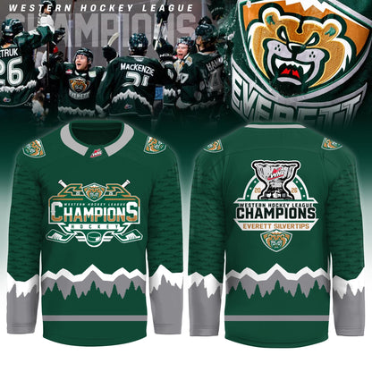 Everett Silvertips Champions Western Hockey League 2026 Jersey Limited Edition