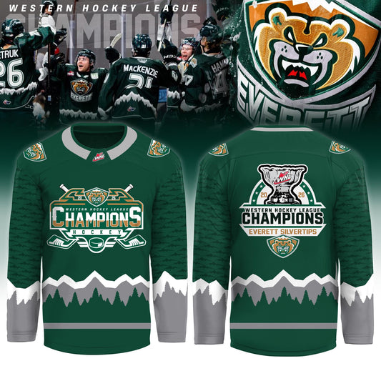 Everett Silvertips Champions Western Hockey League 2026 Jersey Limited Edition