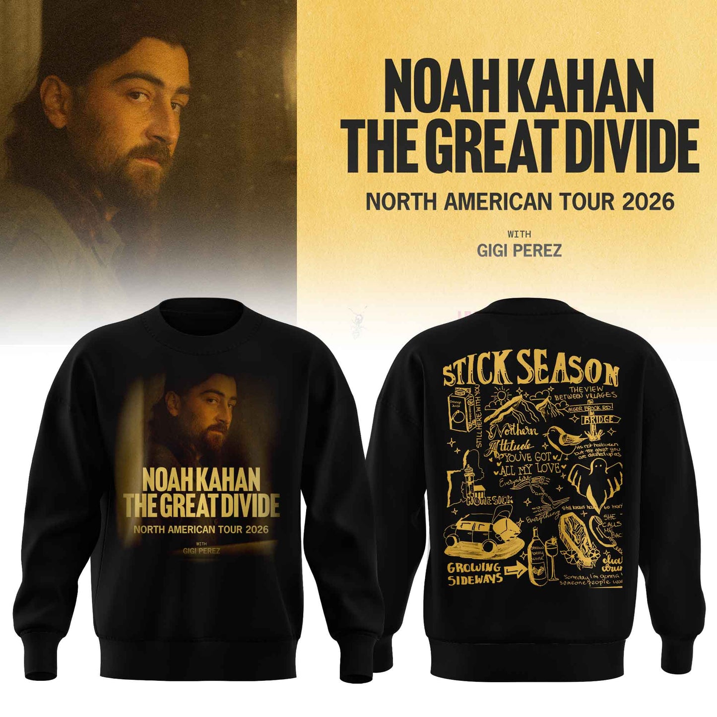 Noah Kahan “ The Great Divide Tour Merch Limited Sweater