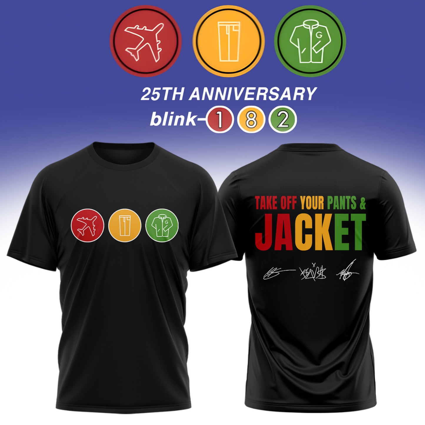 Blink-182 25th Anniversary Signature Collection – Limited Edition T shirt