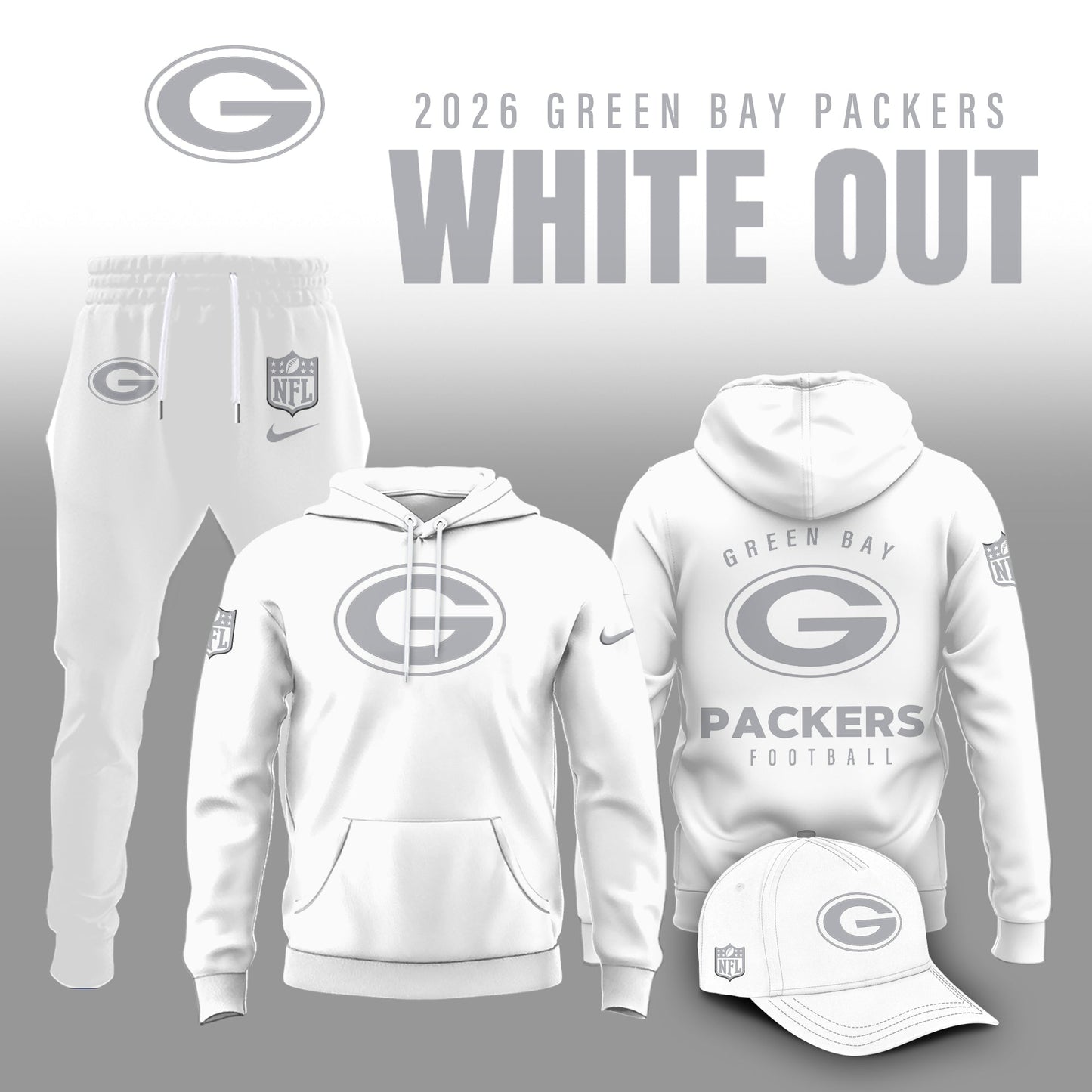 Green Bay Packers 2026 White Out Limited Edition Hoodie