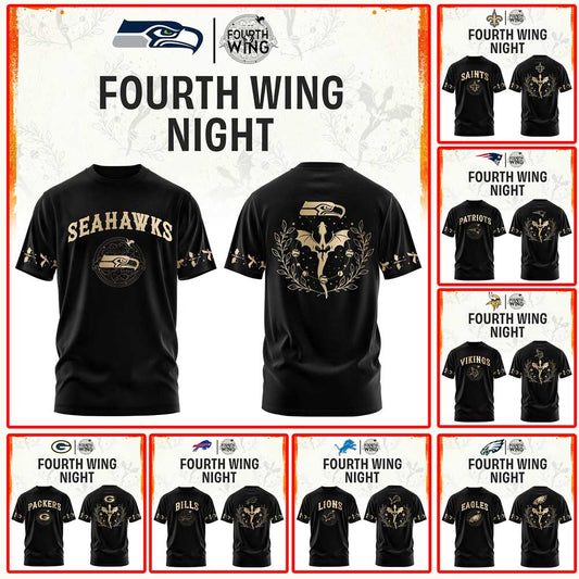 All Team NFL x Fourth Wings Night 2026 Black T-Shirt