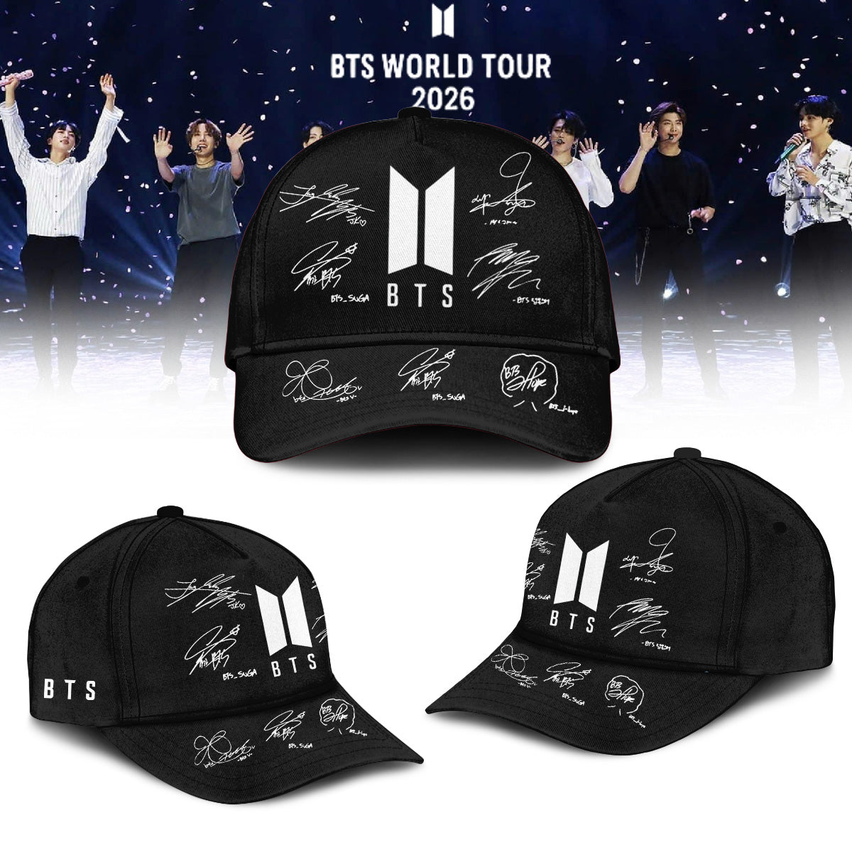 BTS Comeback & World Tour 2026 Limited Edition Signature “ Tshirt