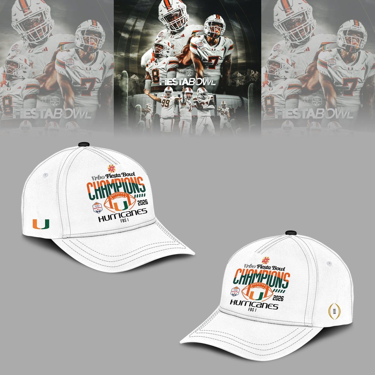 Miami Hurricanes College Football Playoff 2025 Fiesta Bowl Champions Combo Half Zip Hoodie
