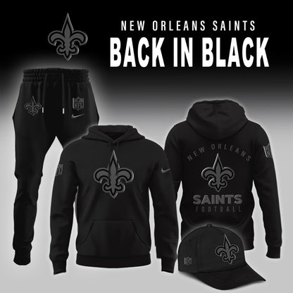 New Orleans Saints 2025 Back In Black Limited Edition Combo Hoodie
