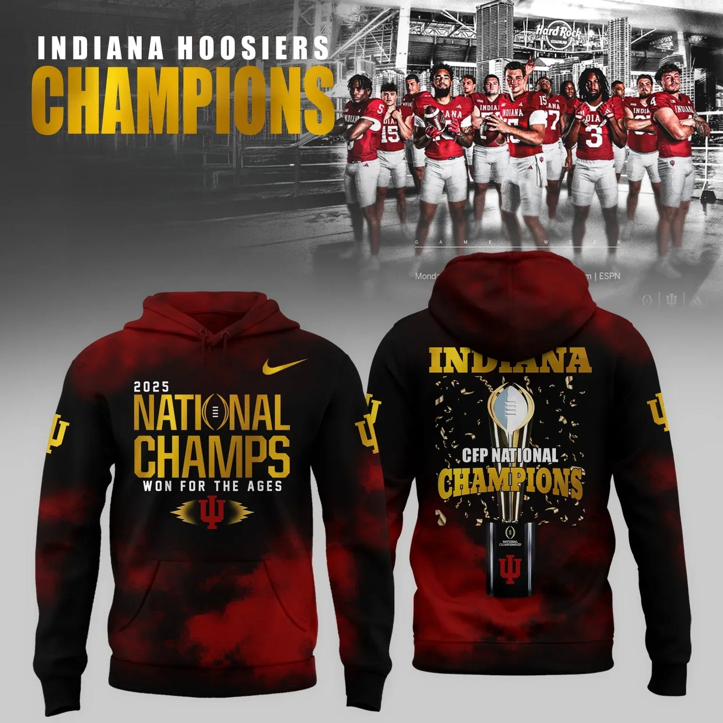 Indiana Hoosiers National Champions 2025/26 Hoodie