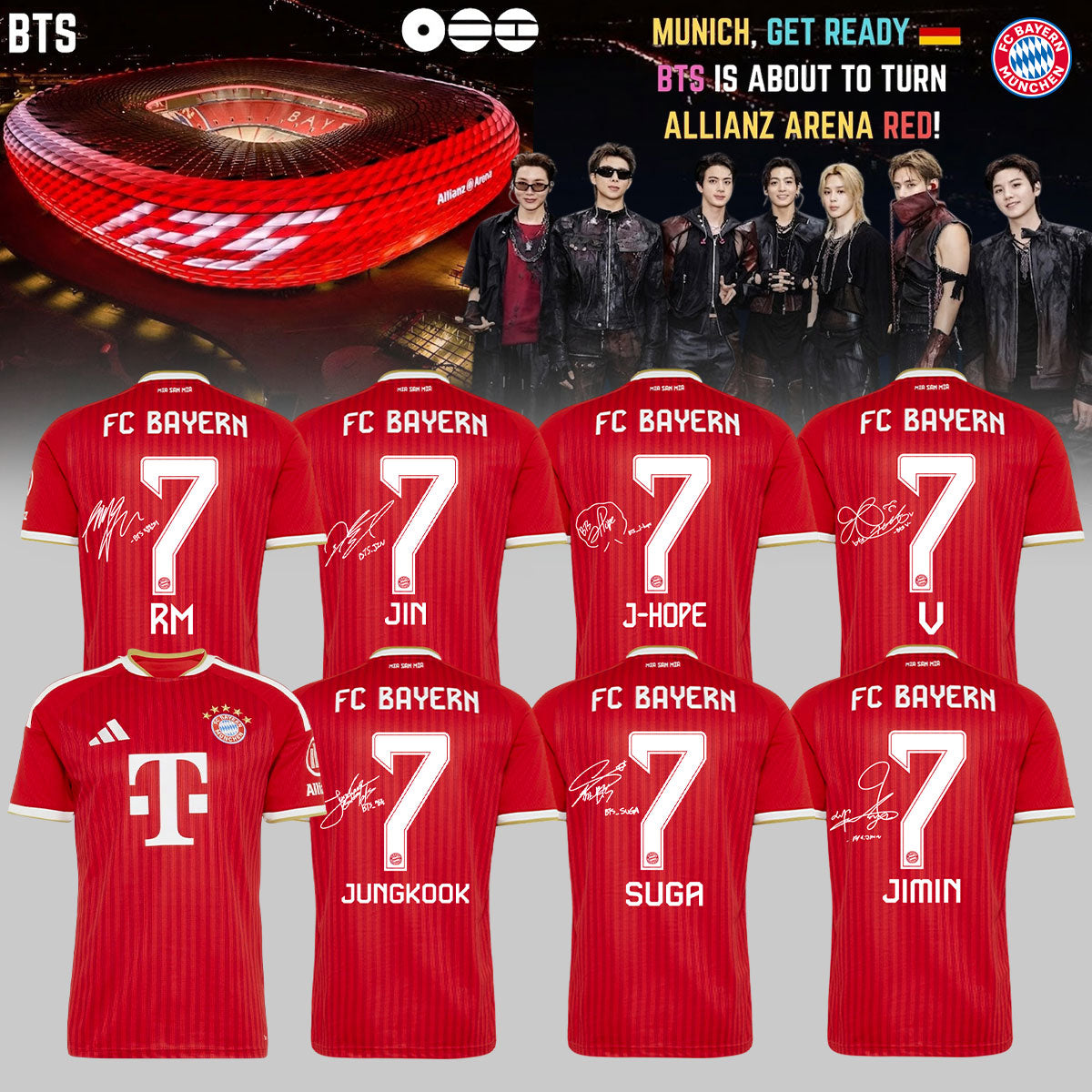 BTS WORLD TOUR ‘ARIRANG’ x FC Bayern München Special presents for a special team! Jersey