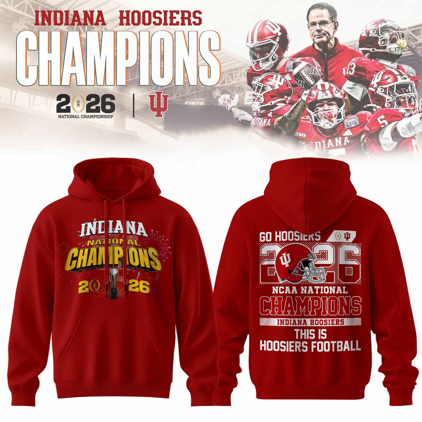 Indiana Hoosiers National Champions 2025/26 Hoodie
