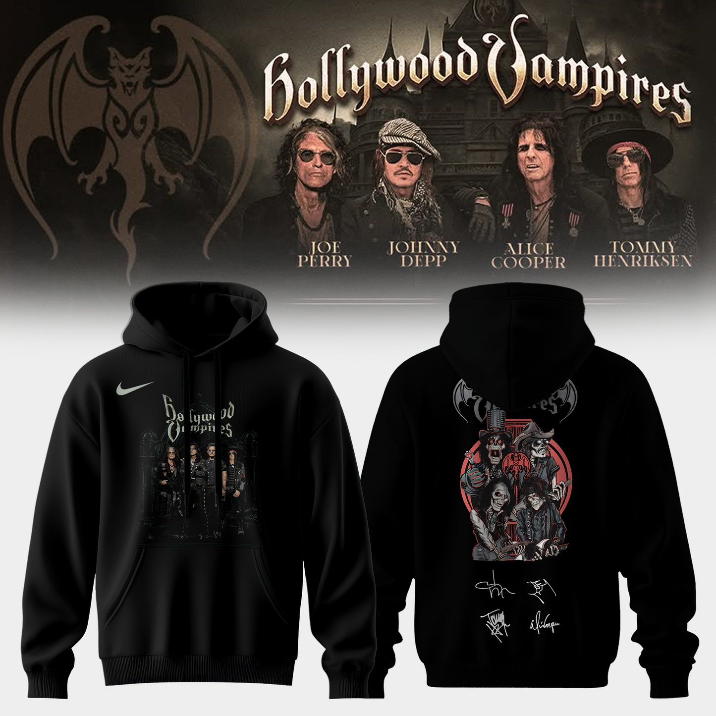 Hollywood Vampires World Tour 2026 Signed – Hoodie