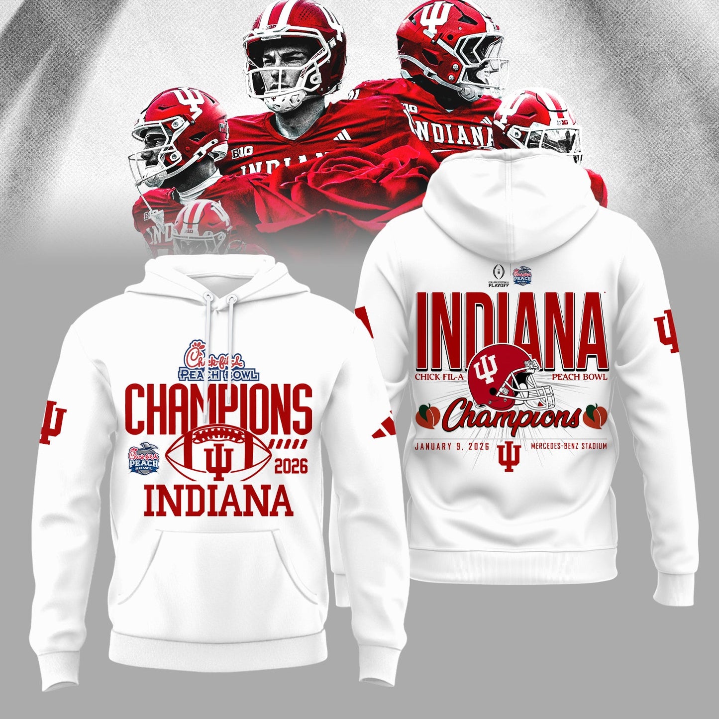 Indiana Hoosiers 2026 Peach Bowl Champions Limited Hoodie