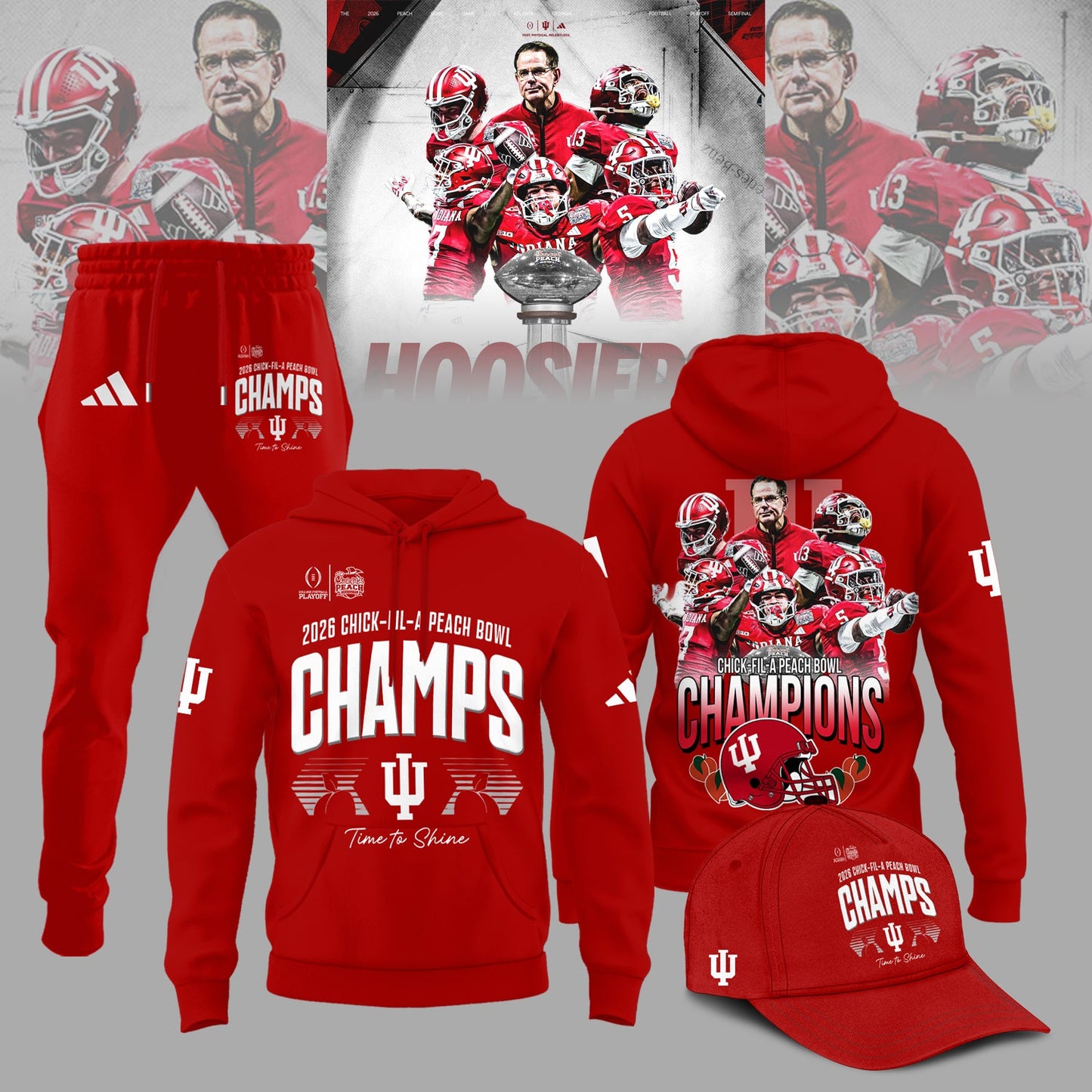 Indiana Hoosiers 2026 Peach Bowl Champions Limited Hoodie