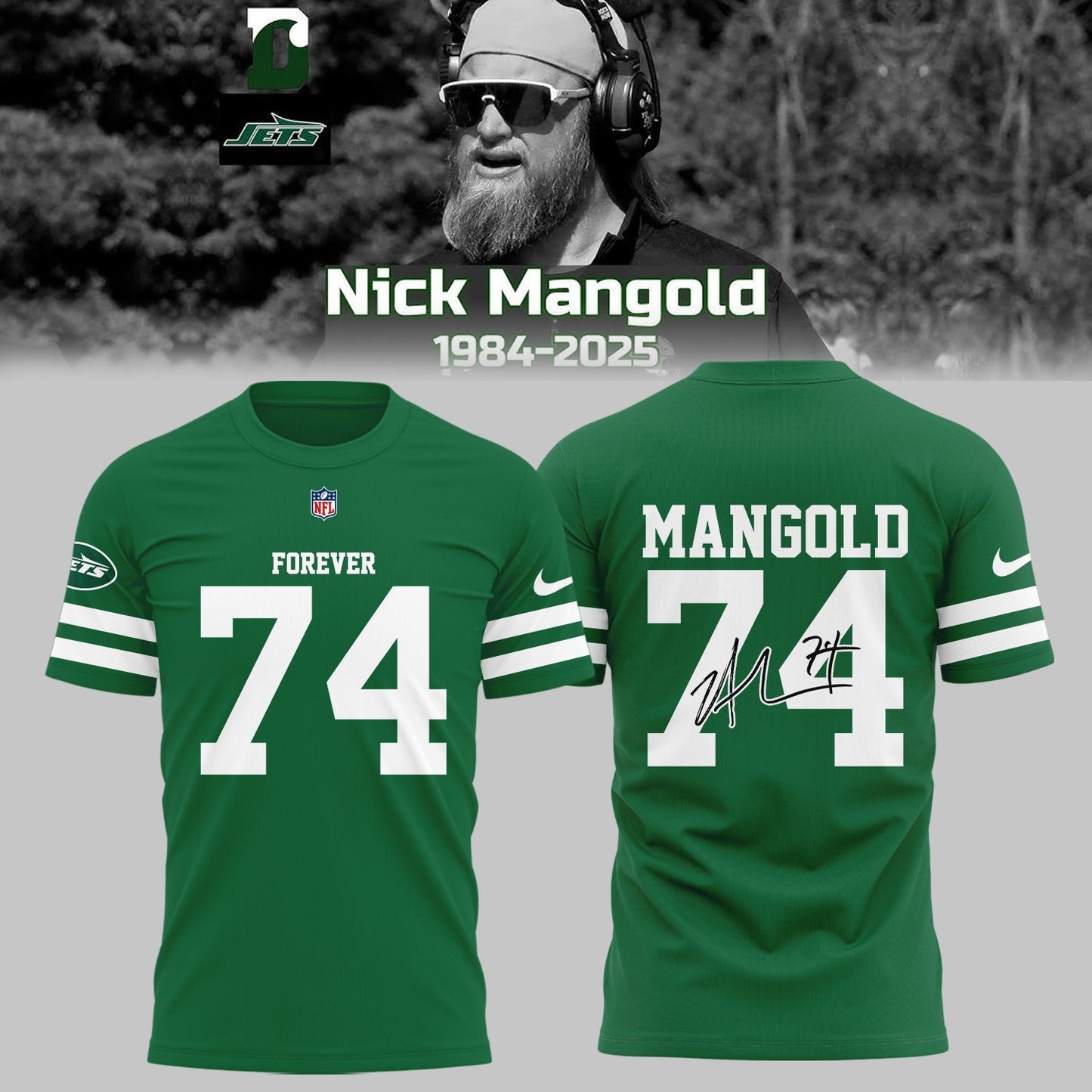 Rest In Peace “ Forever 74 Nick Mangold Shirt