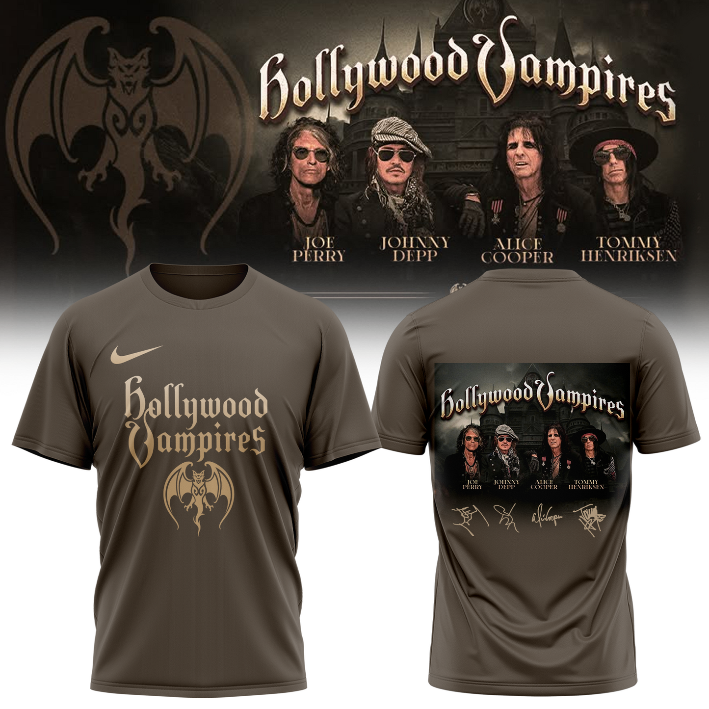Hollywood Vampires World Tour 2026 Signed – Shirt