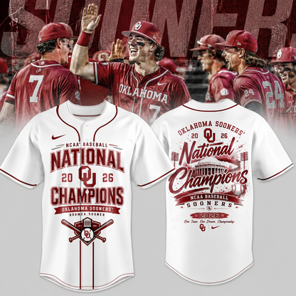 Oklahoma Sooners 2026 NCAA Baseball National Champions Jersey