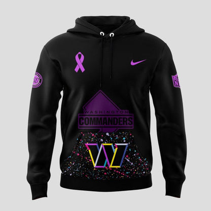 Limited Edition Black Washington Commanders 2025 NFL Crucial Catch Club Pullover Hoodie