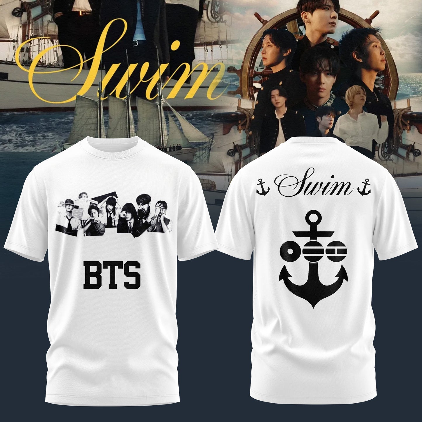 BTS “ Swim Arirang Album Mixed Mesh Shirt