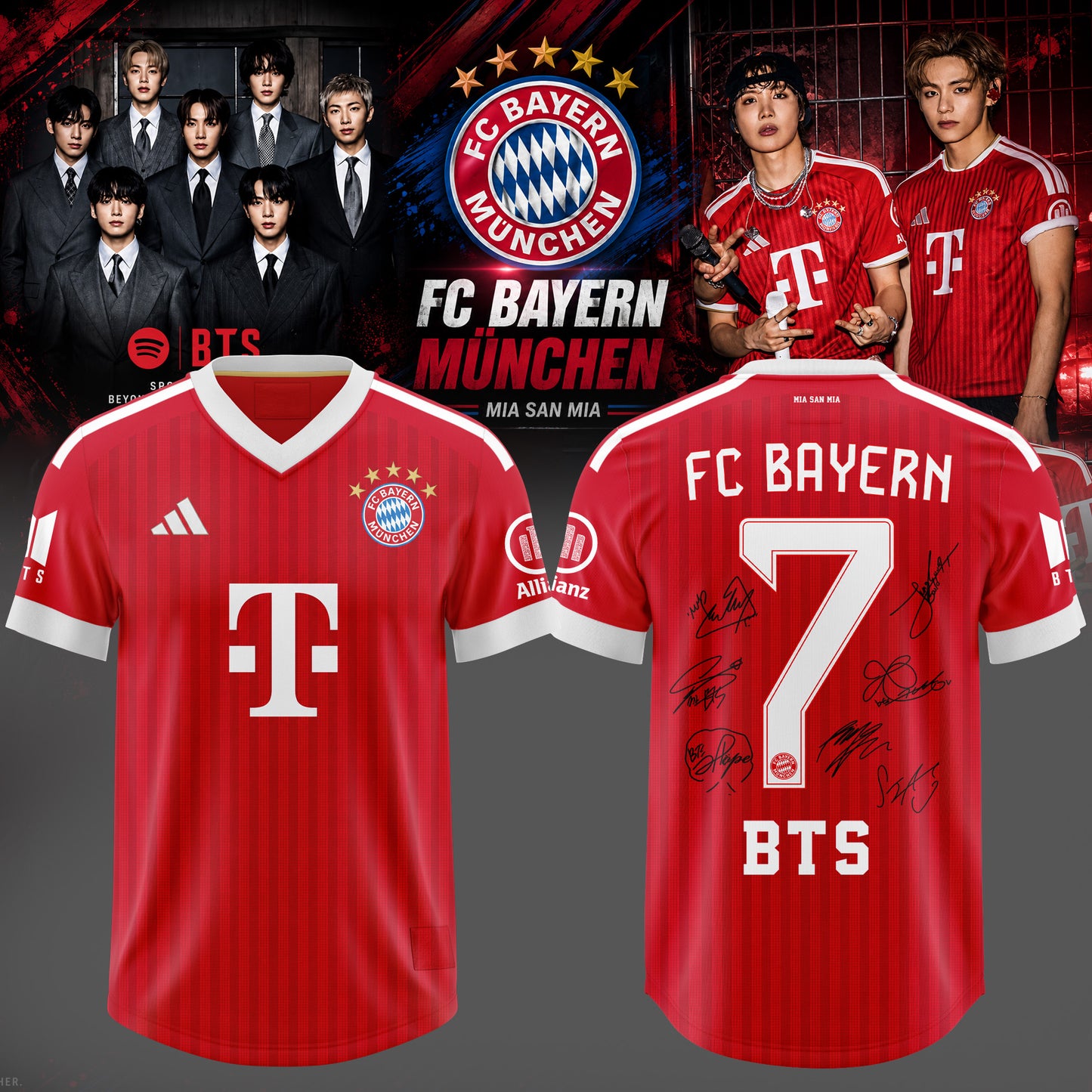 BTS WORLD TOUR ‘ARIRANG’ × BAYERN MUNICH Signature Jersey BTS