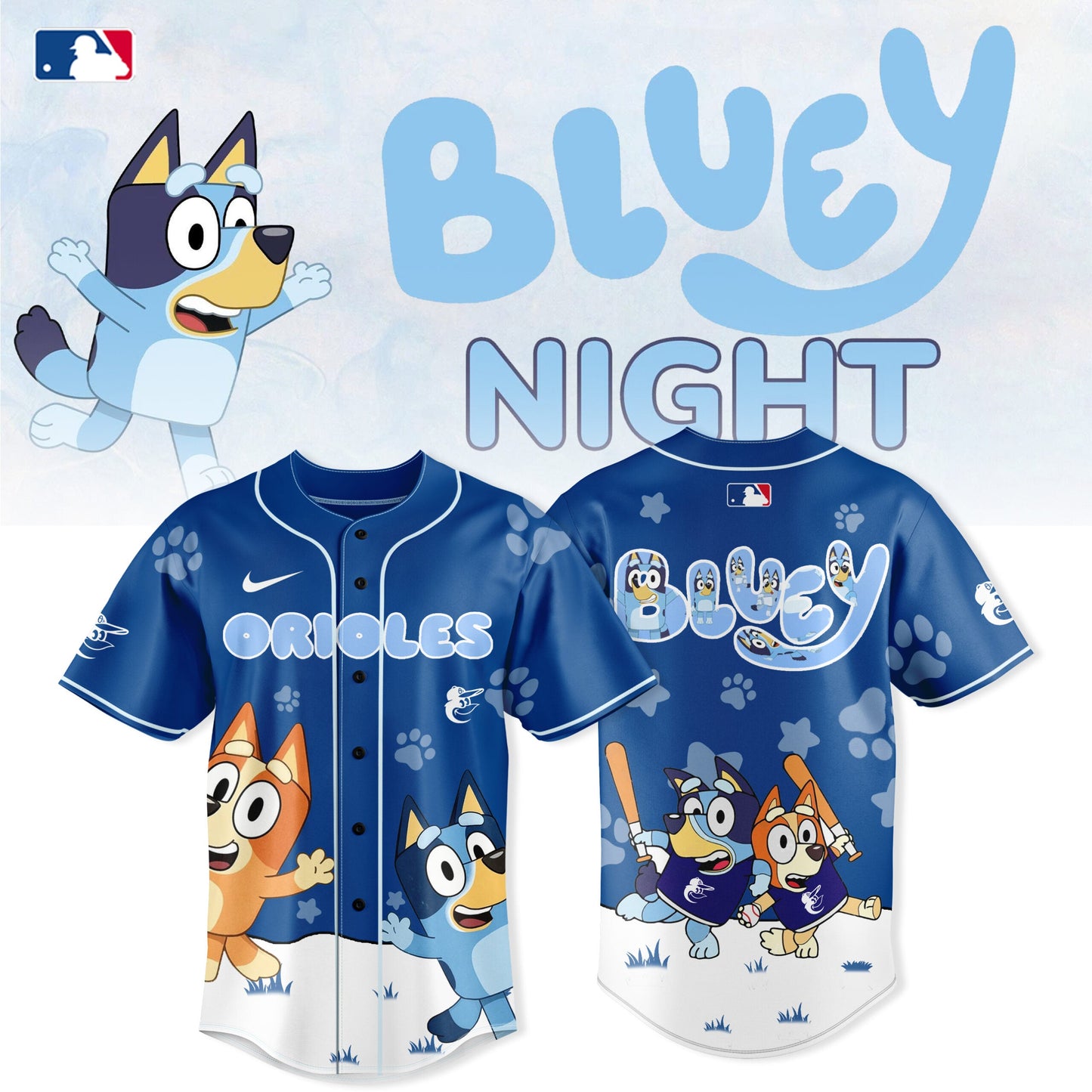 Baltimore Orioles x Bluey New Collection