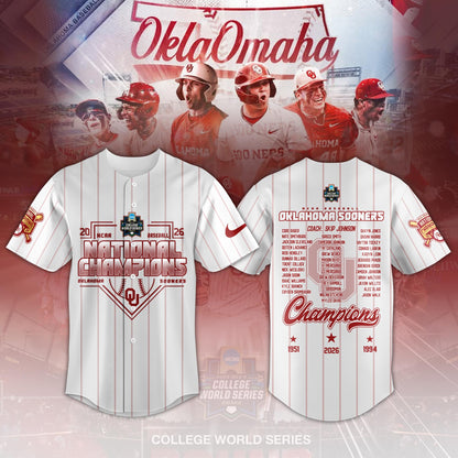 Oklahoma Sooners 2026 NCAA Baseball National Champions Jersey