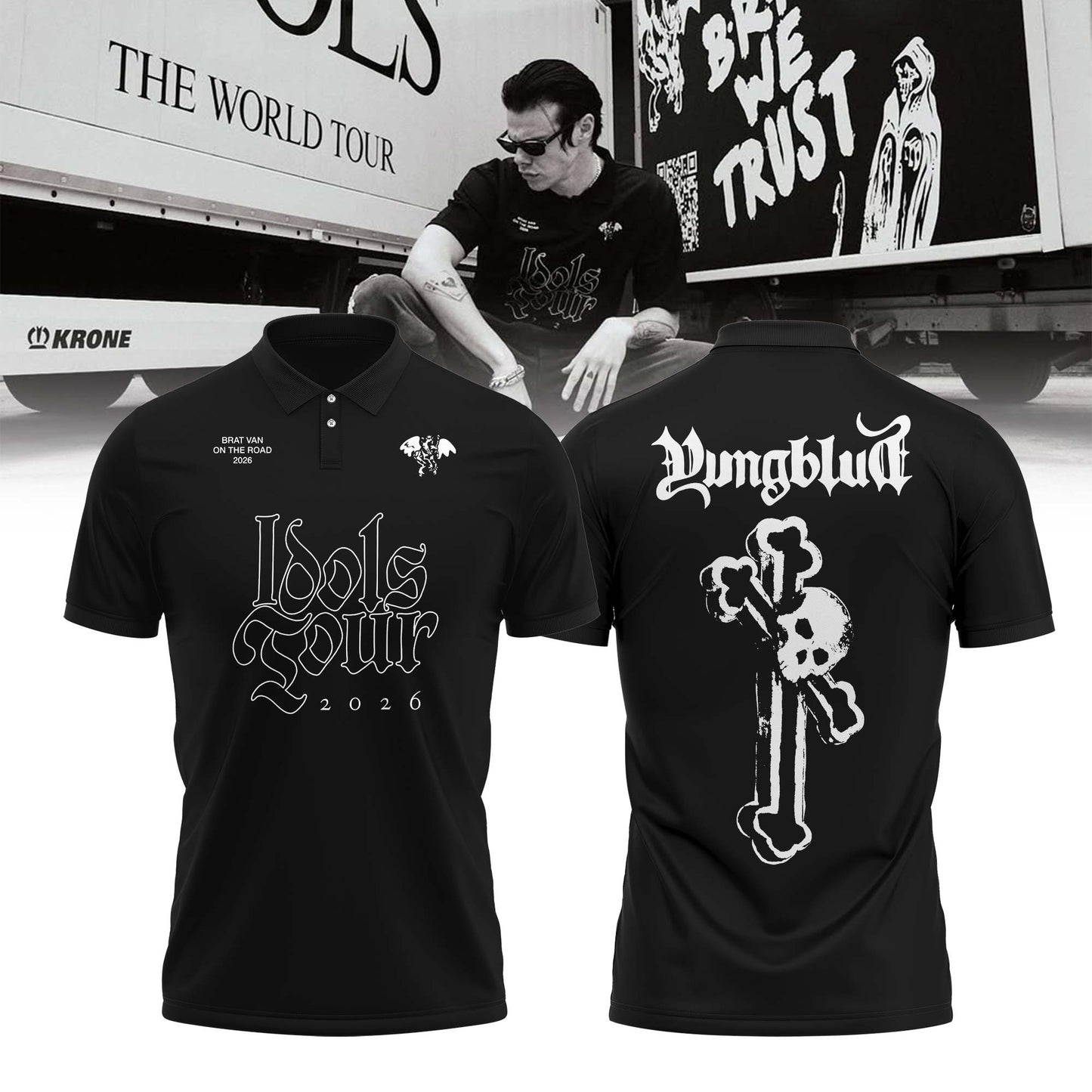 YUNGBLUD Idols The World Tour 2026 Limited Edition Polo