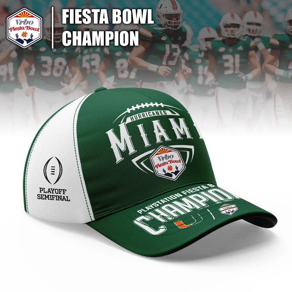 Miami Hurricanes College Football Playoff 2025 Fiesta Bowl Champions Combo Half Zip Hoodie