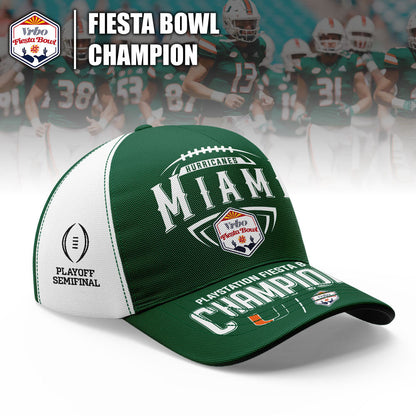 Miami Hurricanes College Football Playoff 2025 Fiesta Bowl Champions Combo Half Zip Hoodie