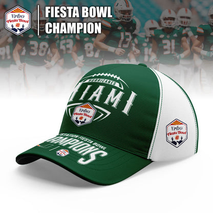 Miami Hurricanes College Football Playoff 2025 Fiesta Bowl Champions Combo Half Zip Hoodie