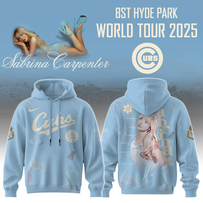 C Cubs x Sabrina Carpenter Short  Sweet Tour Hoodie Editions Limited +Selling Out Fast