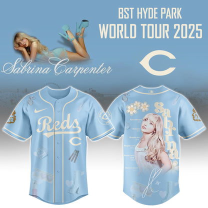 C Reds x Sabrina Carpenter Short  Sweet Tour Jersey Editions Limited +Selling Out Fast