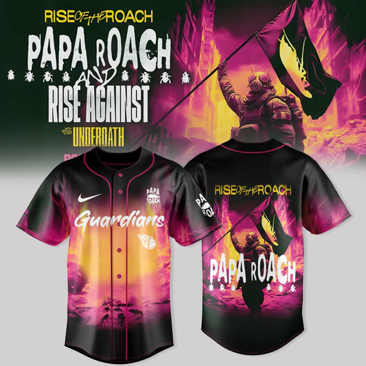 Cleveland Guardians X Papa Roach Rise of the Roach Tour Merch Jersey