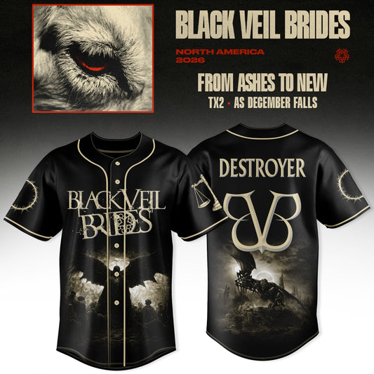 Black Veil Brides “ From Ashes To New Tour (North America 2026) Jersey - DESTROYER
