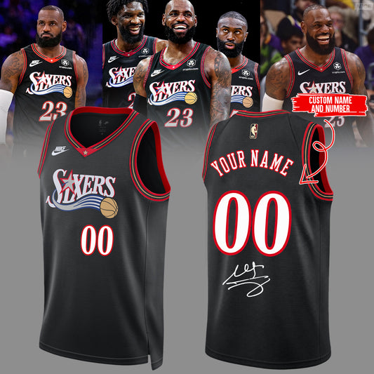 Philadelphia 76ers LeBron James signed Jersey (Custom Name & Number)