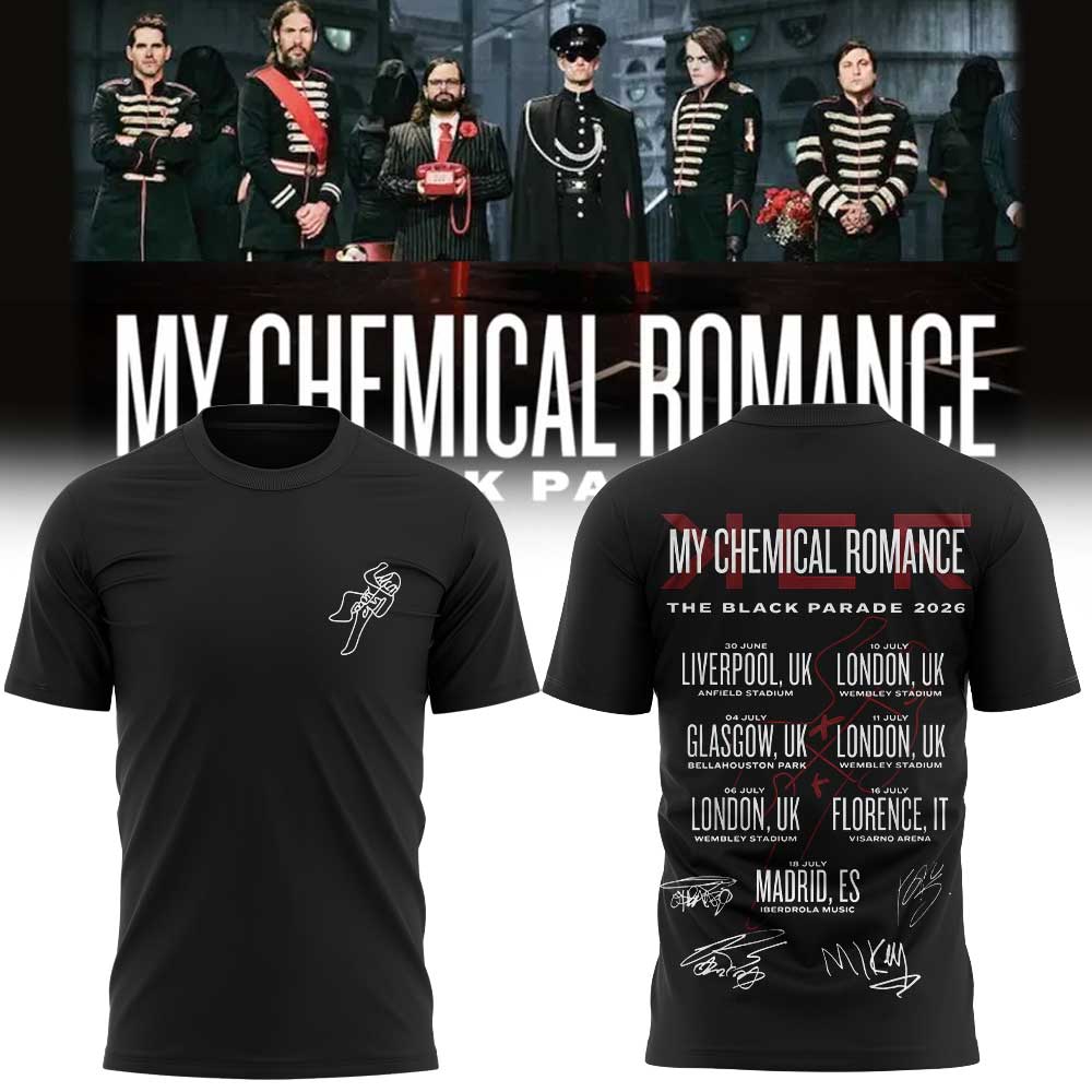 My Chemical Romance – The Black Parade 2026 Tour in Liverpool, Anfield Stadium Limited Shirt