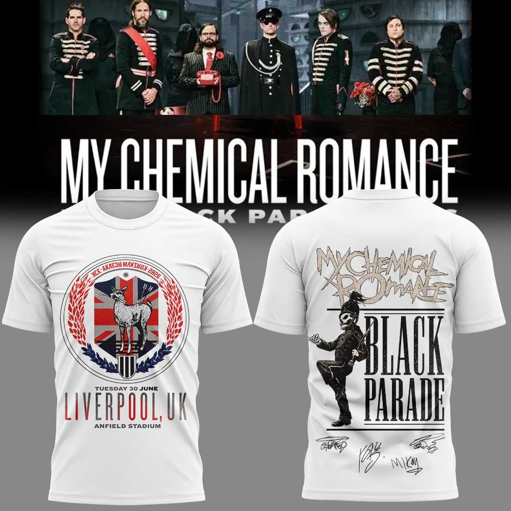 My Chemical Romance – The Black Parade 2026 Tour in Liverpool, Anfield Stadium Limited Shirt